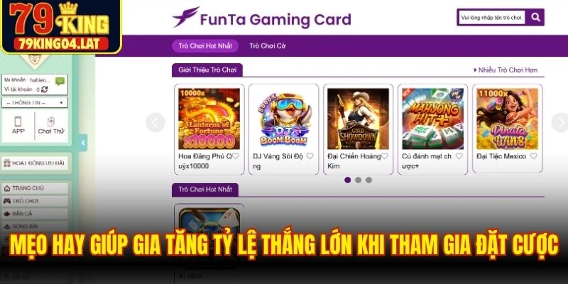 Mẹo hay giúp gia tăng tỷ lệ thắng lớn khi tham gia đặt cược game bài