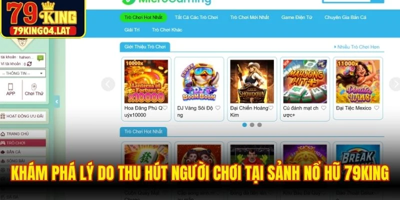 Khám phá lý do thu hút người chơi tại sảnh nổ hũ 79KING